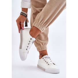 PS1 Sneakers basse da donna con Jets Bianco-Argento Demira bianca 1