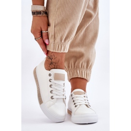 PS1 Sneakers basse da donna con Jets Bianco-Beige Demira bianca 2