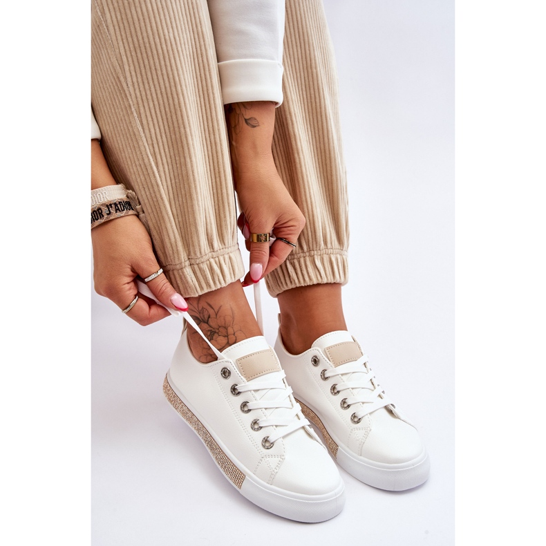 PS1 Sneakers basse da donna con Jets Bianco-Beige Demira 1