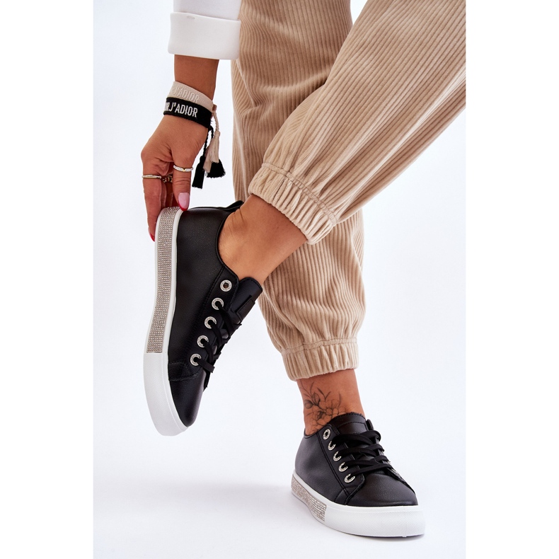 Sneakers Basse Da Donna Con Jets Nere E Bianche Demira bianca 2