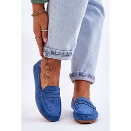 FC3 Mocassini Classici Da Donna In Camoscio Blu Ivana 1