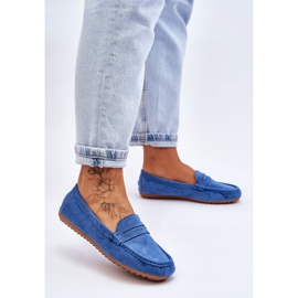 FC3 Mocassini Classici Da Donna In Camoscio Blu Ivana 2