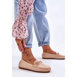 FC3 Mocassini Classici In Pelle Scamosciata Con Abbellimenti Arla Beige 2