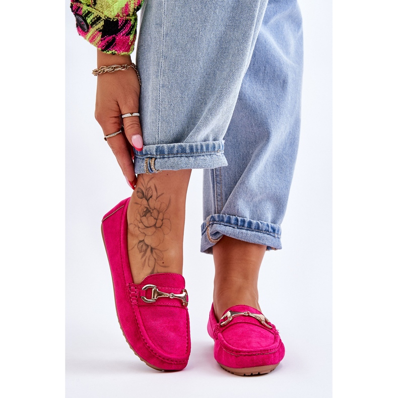 FC3 Mocassini Classici In Pelle Scamosciata Con Abbellimento Arla Fucsia rosa 1