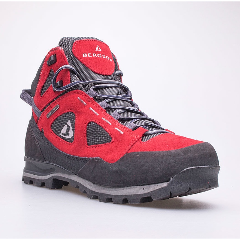 BERGSON Kakka Mid Stx scarpe da trekking da donna rosse/nere nero rosso 1