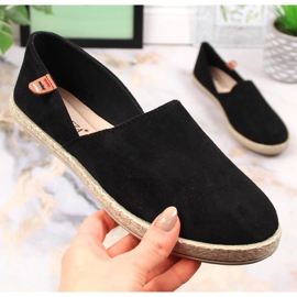 Espadrillas senza lacci da donna nere Vinceza 34591 nero 1