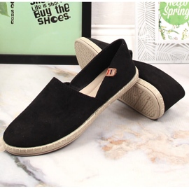Espadrillas senza lacci da donna nere Vinceza 34591 nero 2