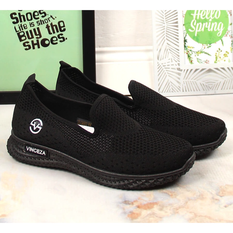 Scarpe sportive slip-on da donna nere Vinceza 34602 nero 1
