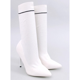 PA1 Stivali con tacco a calzino Moody Bianco 2