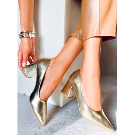 PA1 Décolleté tacco alto Althea Gold d'oro 2