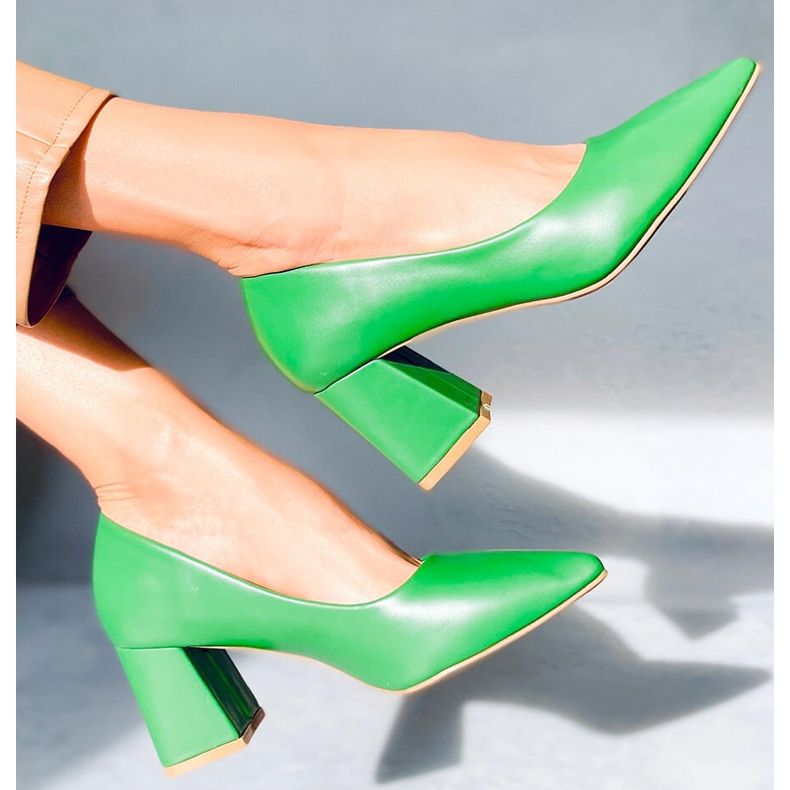 PA1 Décolleté tacco alto Althea Green verde 1