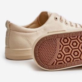 Sneakers basse lisce da donna Big Star LL274061 Beige 1