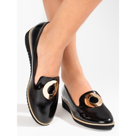 Mocassini Shelovet in vernice nera nero 2