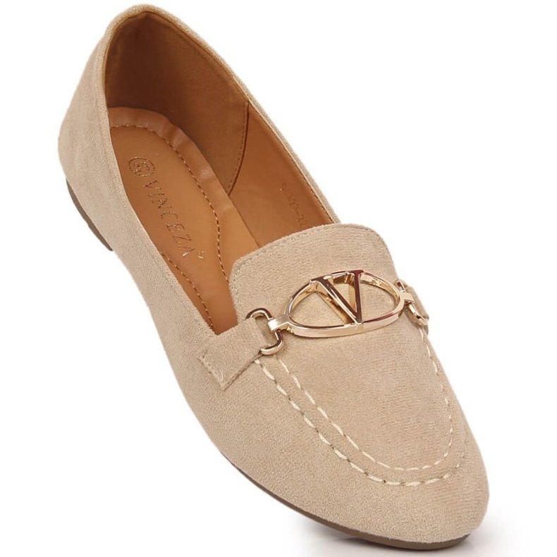 Scarpe Vinceza mocassini scamosciati W 2227 JAN185B beige 1