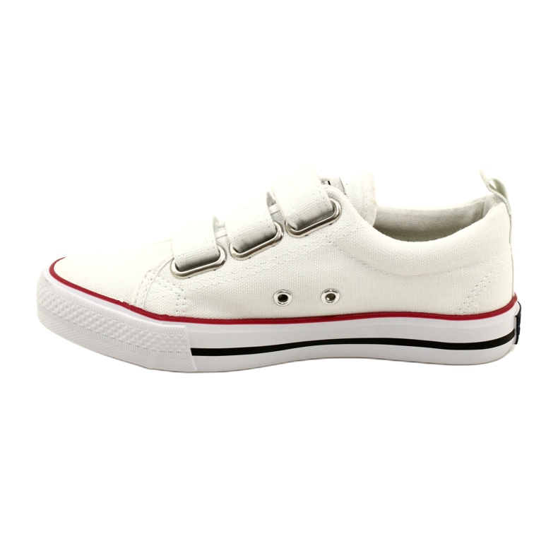 Scarpe da ginnastica da bambino American Club LH63/22 con velcro, di colore bianco 3