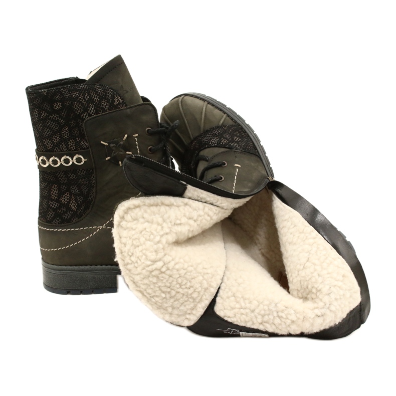 Stivali in pelle caldi da donna Maciejka Oliva 03961-24 verde 6