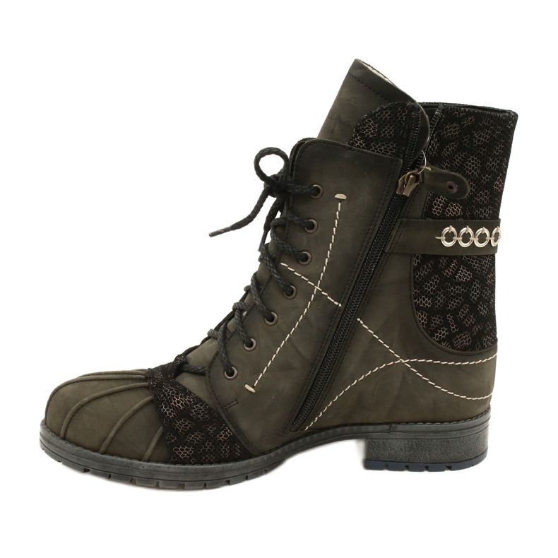 Stivali in pelle caldi da donna Maciejka Oliva 03961-24 verde 3