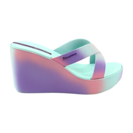 Sandali con zeppa Ipanema 83423 Colore Fem AI963 Verde/Lilla viola rosa 5