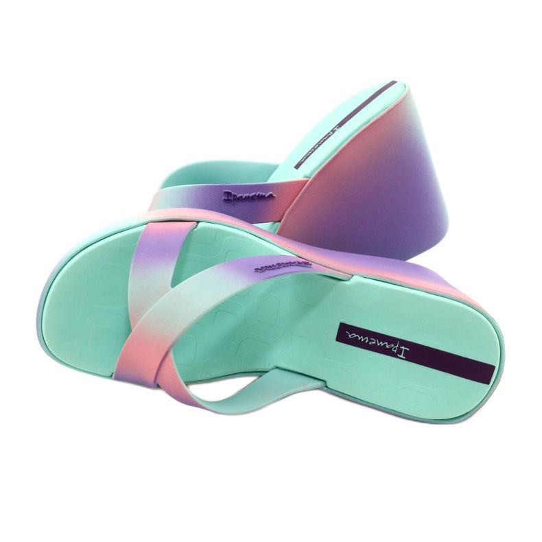 Sandali con zeppa Ipanema 83423 Colore Fem AI963 Verde/Lilla viola rosa 4