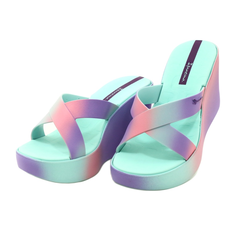 Sandali con zeppa Ipanema 83423 Colore Fem AI963 Verde/Lilla viola rosa 2