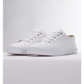 Sneaker Tommy Hilfiger Vulc con lacci W FW0FW06957 Ybs bianco 1