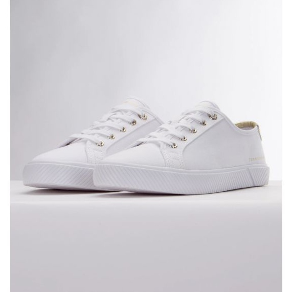 Sneaker Tommy Hilfiger Vulc con lacci W FW0FW06957 Ybs bianco 1