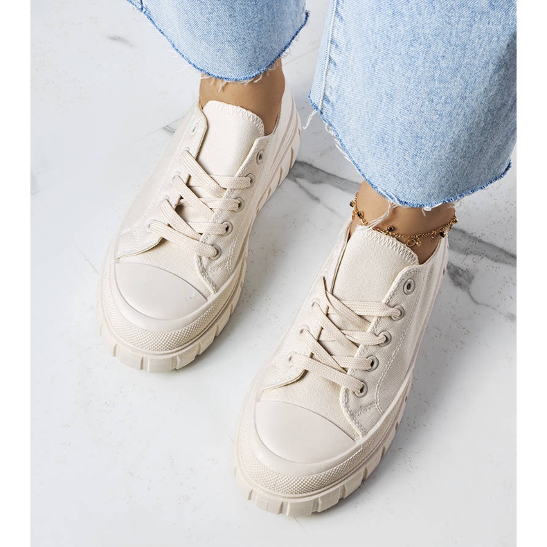 PA1 Sneaker beige con plateau di Laverne 2