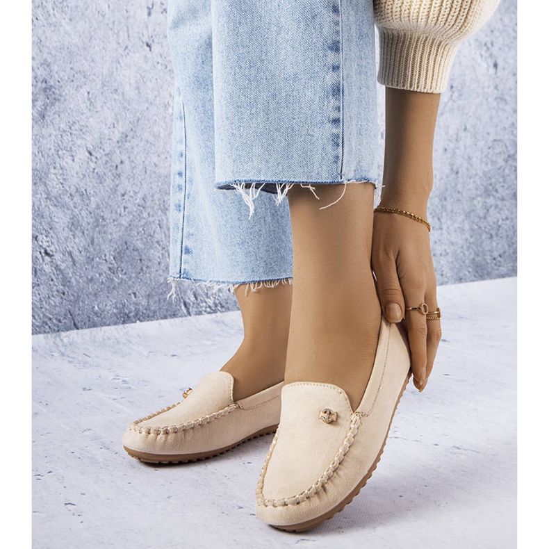 BM Mocassini beige con soletta in pelle di Verrill 1