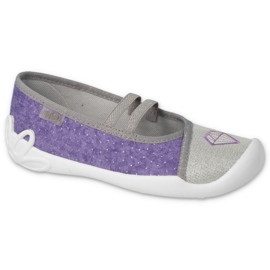 Scarpe per bambini Befado 116Y314 viola d'argento 1