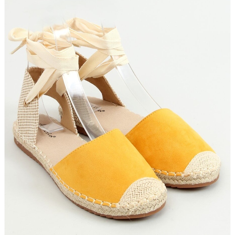 BM Espadrillas Romina gialle allacciate alla caviglia giallo 1
