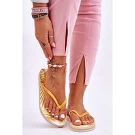 Infradito alla moda da donna Big Star LL274819 Giallo 1