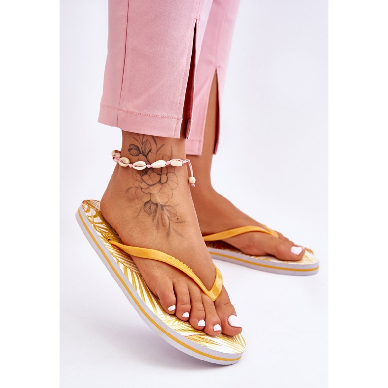 Infradito alla moda da donna Big Star LL274819 Giallo 2