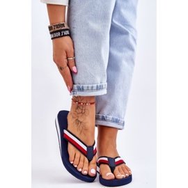 Infradito da donna con piattaforma Big Star LL274779 blu navy 1