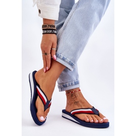Infradito da donna con piattaforma Big Star LL274779 blu navy 2