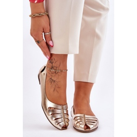 Lemar Comode ballerine da donna in pelle Golden Luka d'oro 1