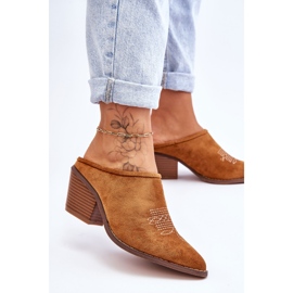 BM Pantofole da cowboy Romina in camoscio da donna marrone 2