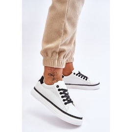 BM Sneakers Basse Traforate Da Donna Daxton Bianche E Nere bianca nero 2