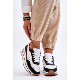 BM Sneakers Con Zeppa E Piattaforma Da Donna Bianche E Nere Allen bianco 1