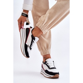 BM Sneakers Con Zeppa E Piattaforma Da Donna Bianche E Nere Allen bianca 2