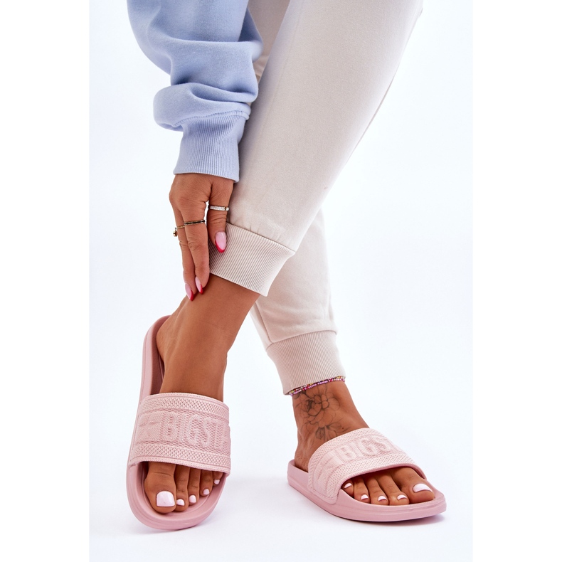 Pantofole Big Star alla moda femminile LL274A157 rosa chiaro 2