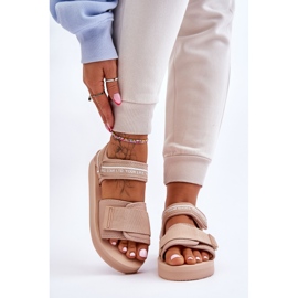 Sandali Velcro Donna Big Star LL274787 Beige 2