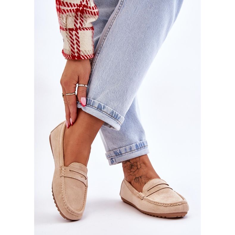 FC3 Mocassini Classici Da Donna In Camoscio Beige Ivana 2