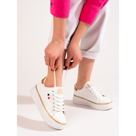 W. Potocki Scarpe sportive bianche sulla piattaforma Potocki bianco 1