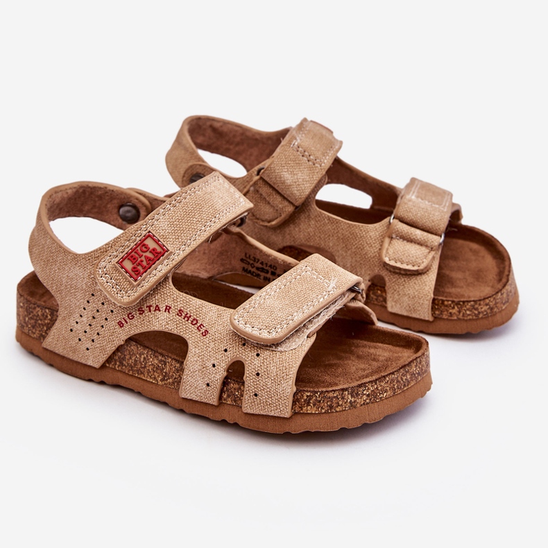 Sandali Velcro Leggeri Per Bambini Big Star LL374140 Beige marrone 1