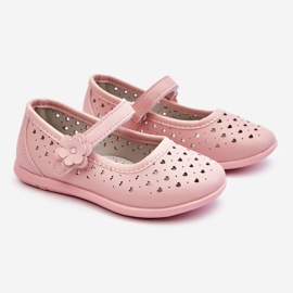 PA1 Ballerine traforate per bambini Pink Lenna rosa 1