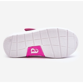 Ballerine con velcro per bambini in stampa Selah blu navy e rosa 2