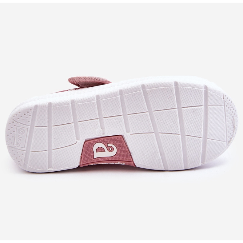 Ballerine con velcro per bambini con stampa Selah rosa 1