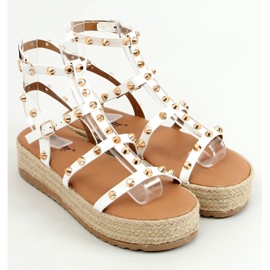 Sandali espadrillas Alize bianchi con borchie bianca 1