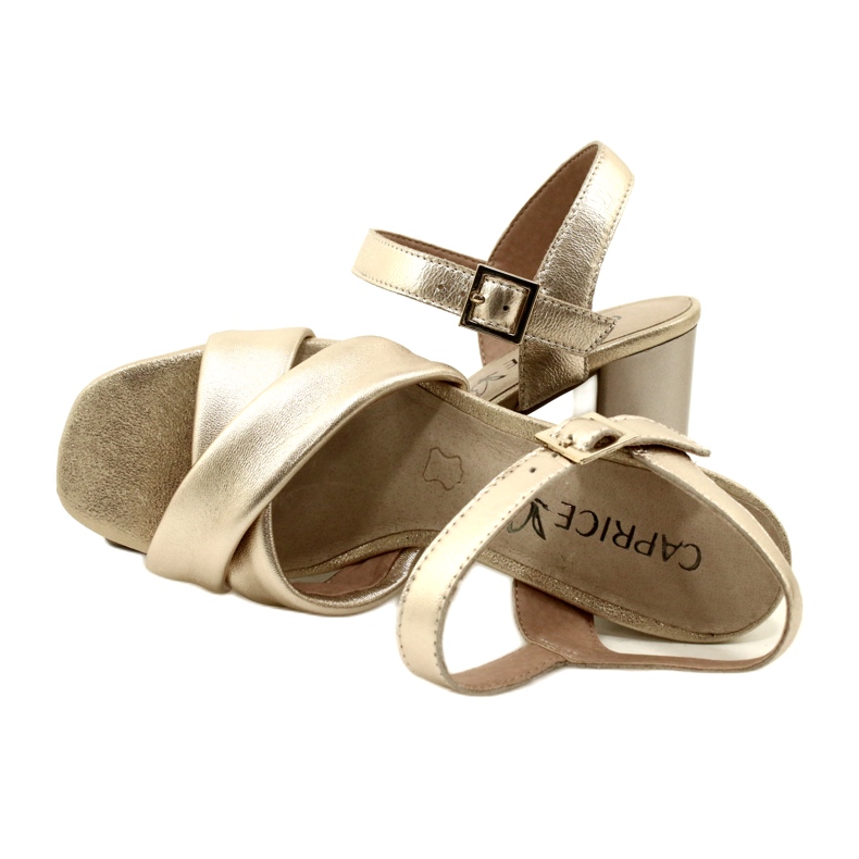 Sandali da donna Caprice 9-28302-20 969 oro metallizzato d'oro 5
