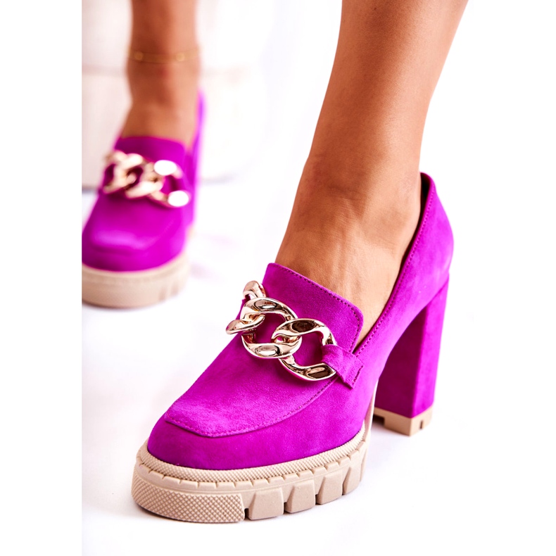 Lewski Shoes Décolleté Alla Moda Sulla Piattaforma E Un Bar Lewski Scarpe 3197 Fucsia viola rosa 4